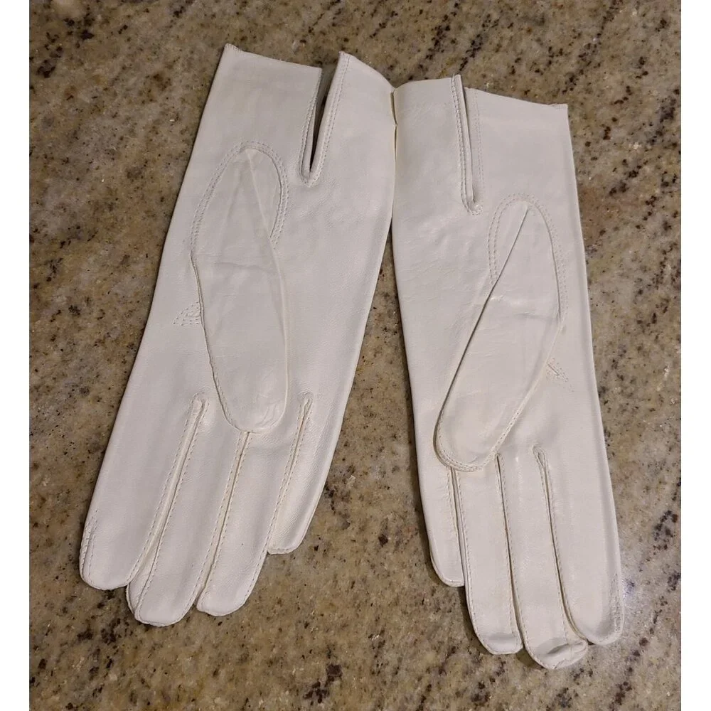 New! Vintage Women's Size S 7 White Leather Formal 8.5